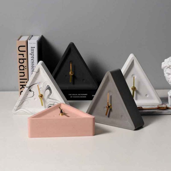 Clomin Hd53 Stylish Triangular Table Clock Collection Real Images