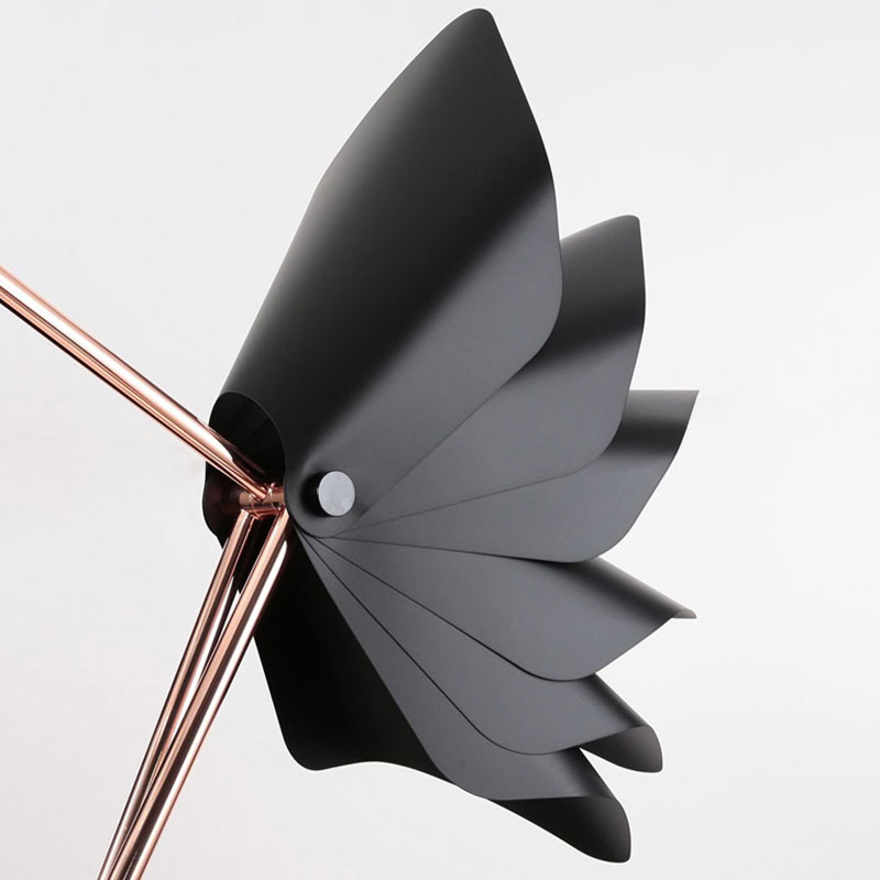 FLAGOL-LG132---Modern-Flamingo-Floor-Lamp-black-wings-details