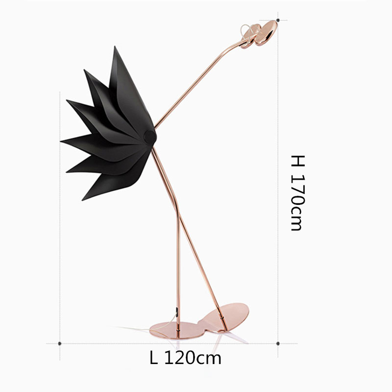 FLAGOL-LG132---Modern-Flamingo-Floor-Lamp-dimenssion