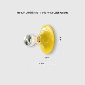COLINOR LG176 Color Sconce Light – LED wall lamp available in chrome, gold, black, yellow, white, and red, ideal wall sconces for bedroom