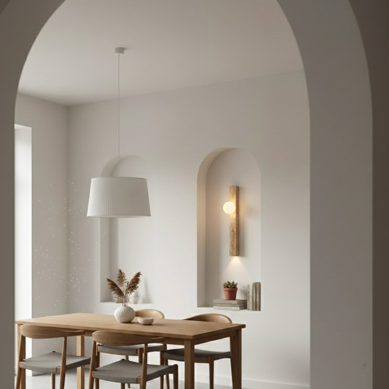 CREVION LG180 Wabi Sabi Stone LED Wall Sconce – Japanese Inspired, Two-Way Ambient Glow