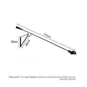 KREMA LG177 swing arm wall sconces for bedroom with adjustable LED arm in black and white finishes