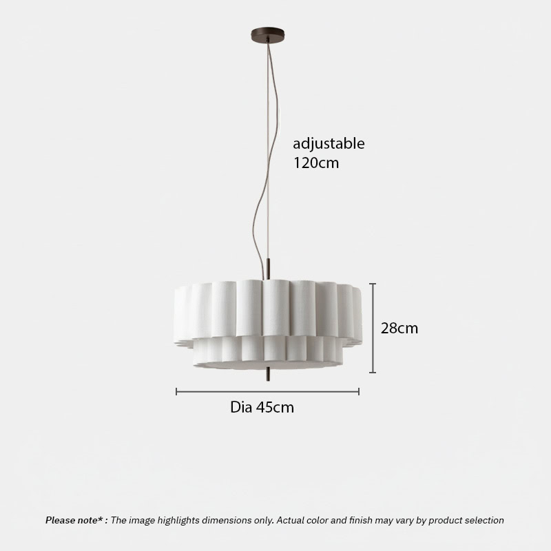 CHANDEL LG208 Wabi Sabi Fabric Pendant Light, hand-knitted linen fabric pendant lighting for minimalist interiors