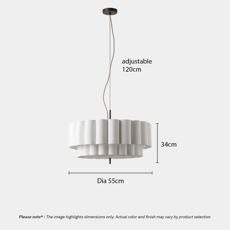 CHANDEL LG208 Wabi Sabi Fabric Pendant Light, hand-knitted linen fabric pendant lighting for minimalist interiors