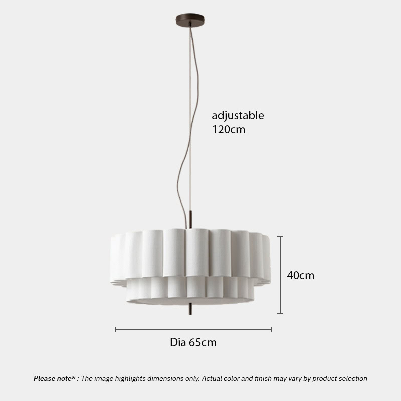 CHANDEL LG208 Wabi Sabi Fabric Pendant Light, hand-knitted linen fabric pendant lighting for minimalist interiors