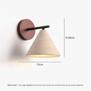 CREVION LG235 Wabi Sabi stone wall LED light with rustic stone texture and minimalist Japanese design for modern interiors.