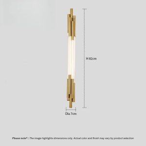 VIDRO LG190 Linear Tube LED Wall Sconce Light – frosted acrylic tube with aluminum ends