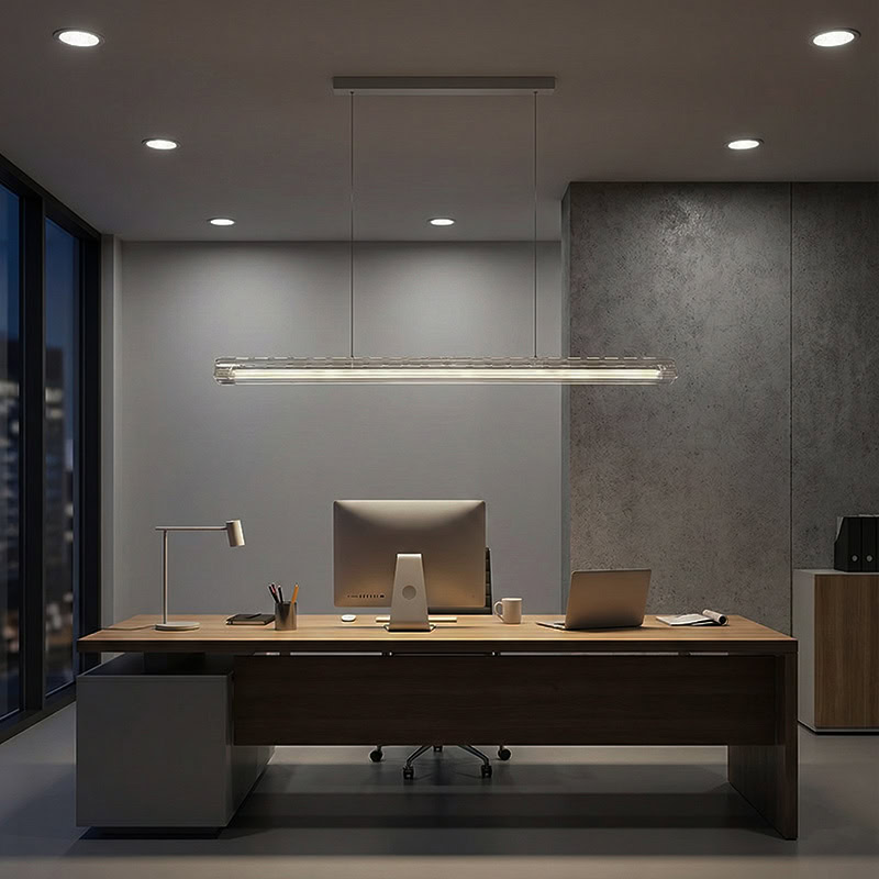 CLAZZO LG261 designer linear pendant light with minimalist suspended design for modern kitchens, dining areas, and contemporary interiors