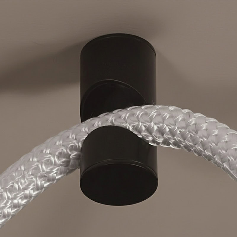 CUERLUZ LG256 braided flexible LED rope pendant light with sculptural wave form and soft 360-degree illumination in 3000K, 4000K, and 6500K.