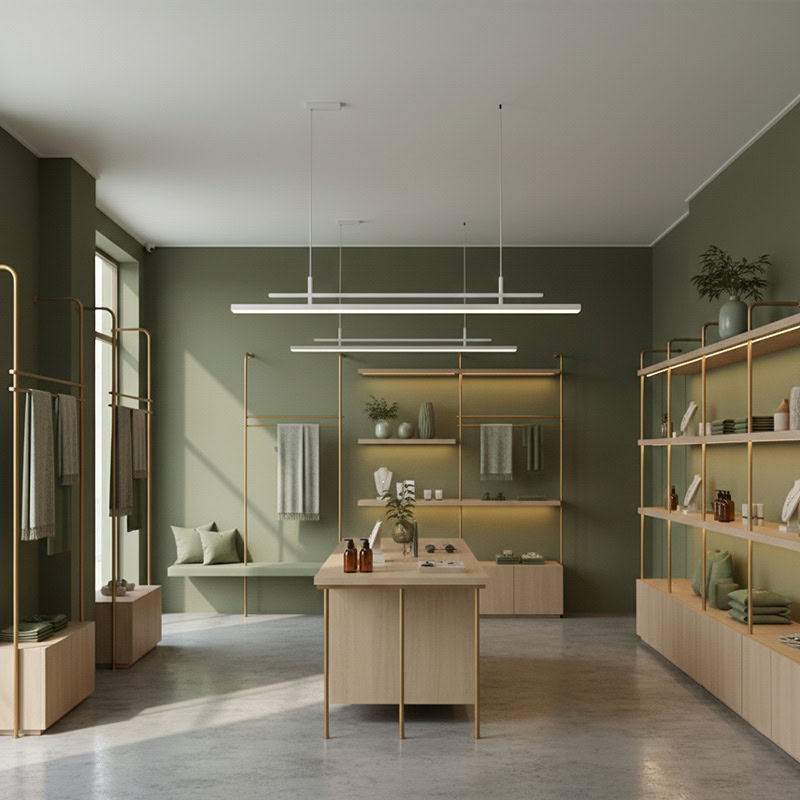 LINFEA LG271 Modern Linear LED Bar Pendant sleek minimalist linear light dimmable LED for kitchen, office, and modern interiors