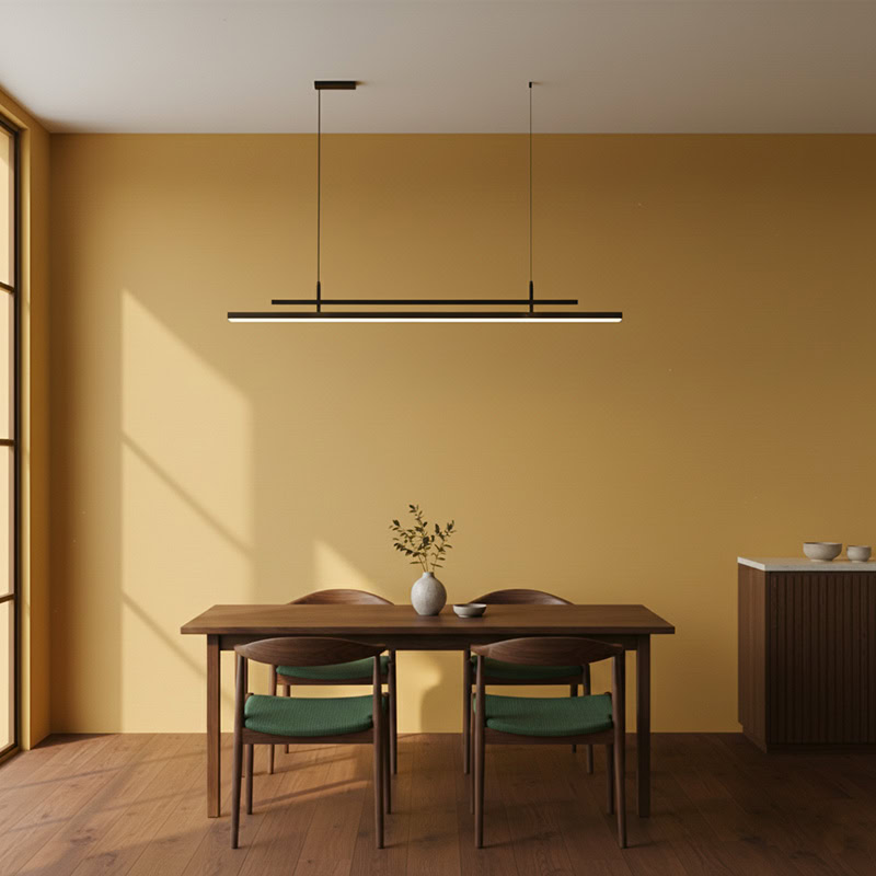 LINFEA LG271 Modern Linear LED Bar Pendant sleek minimalist linear light dimmable LED for kitchen, office, and modern interiors