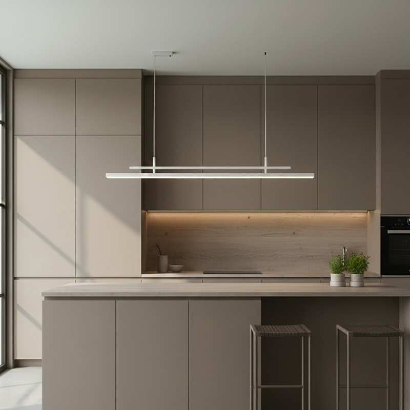 LINFEA LG271 Modern Linear LED Bar Pendant sleek minimalist linear light dimmable LED for kitchen, office, and modern interiors