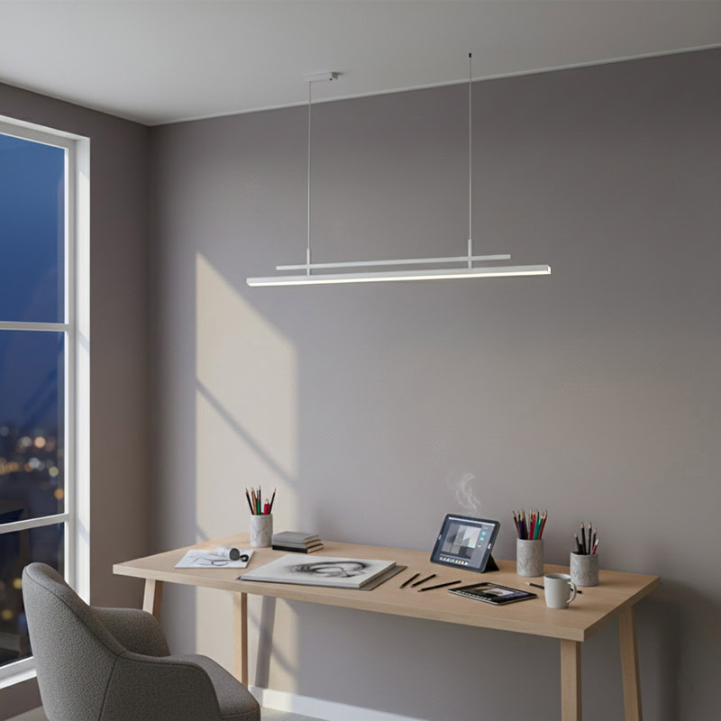 LINFEA LG271 Modern Linear LED Bar Pendant sleek minimalist linear light dimmable LED for kitchen, office, and modern interiors