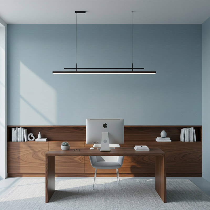 LINFEA LG271 Modern Linear LED Bar Pendant sleek minimalist linear light dimmable LED for kitchen, office, and modern interiors