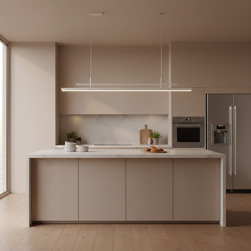 LINFEA LG271 Modern Linear LED Bar Pendant sleek minimalist linear light dimmable LED for kitchen, office, and modern interiors