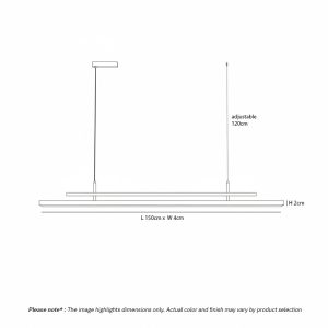 LINFEA LG271 Modern Linear LED Bar Pendant sleek minimalist linear light dimmable LED for kitchen, office, and modern interiors