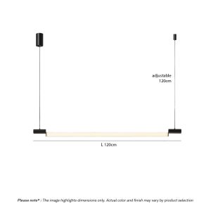 VIDRO LG267 sleek LED linear suspension light with slim minimalist design for modern kitchens, dining areas, and architectural interiors