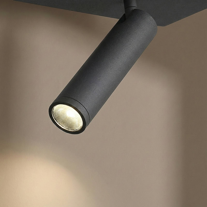 ELAIOS LG275 designer hanging black pendant light with minimalist Nordic design and integrated LED lighting