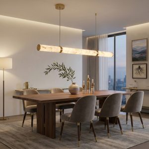 ALABUS LG316 <br> Marble Effect Linear Pendant Light