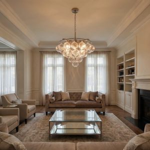 FOSCHO LG304 <br> Tiered Glass Bubble Chandelier