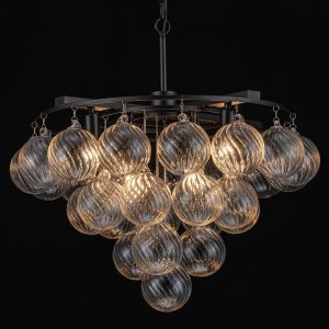 FOSCHO LG304 <br> Tiered Glass Bubble Chandelier