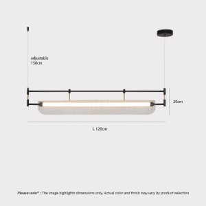 VIDRO LG323 linear micro dot texture pendant light in modern interior setting with sleek suspended LED fixture