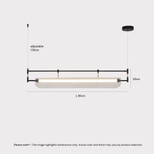 VIDRO LG323 linear micro dot texture pendant light in modern interior setting with sleek suspended LED fixture