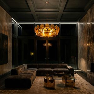 Lorenzo Mid-Century Modern Disc Chandelier <br> WOLFOS LG336