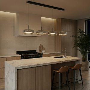 Ribbed Glass Linear Pendant Light <br> CHANDEL LG331