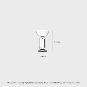 Modern Glass Column Floor Lamp FOSCHO LG356 with stacked clear glass cylinders and matte black frame, casting soft ambient light in a contemporary interior space.