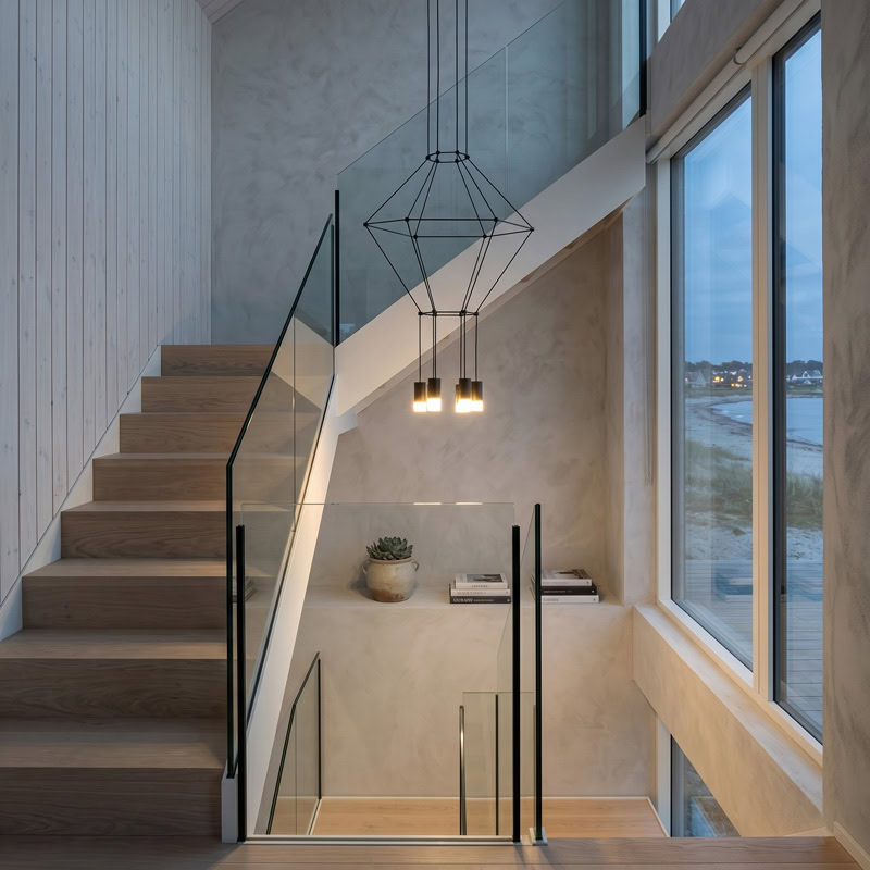 Geometric Frame Pendant Light NOVARA LG373 with sculptural open metal framework and integrated LED lighting for modern interiors.