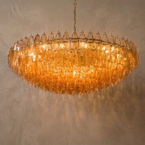 Luxury Amber Glass Chandelier <br> WOLFOS LG381